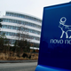 The logo of Danish pharmaceutical company Novo Nordisk is pictured at their headquarters in Bagsvaerd outside of Copenhagen, Denmark on February 1, 2017.